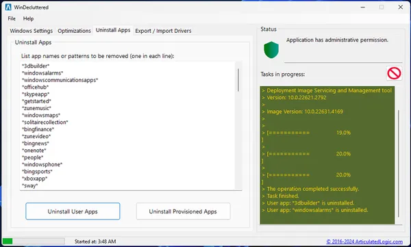 Uninstall unnecessary apps from Windows with WinDecluttered